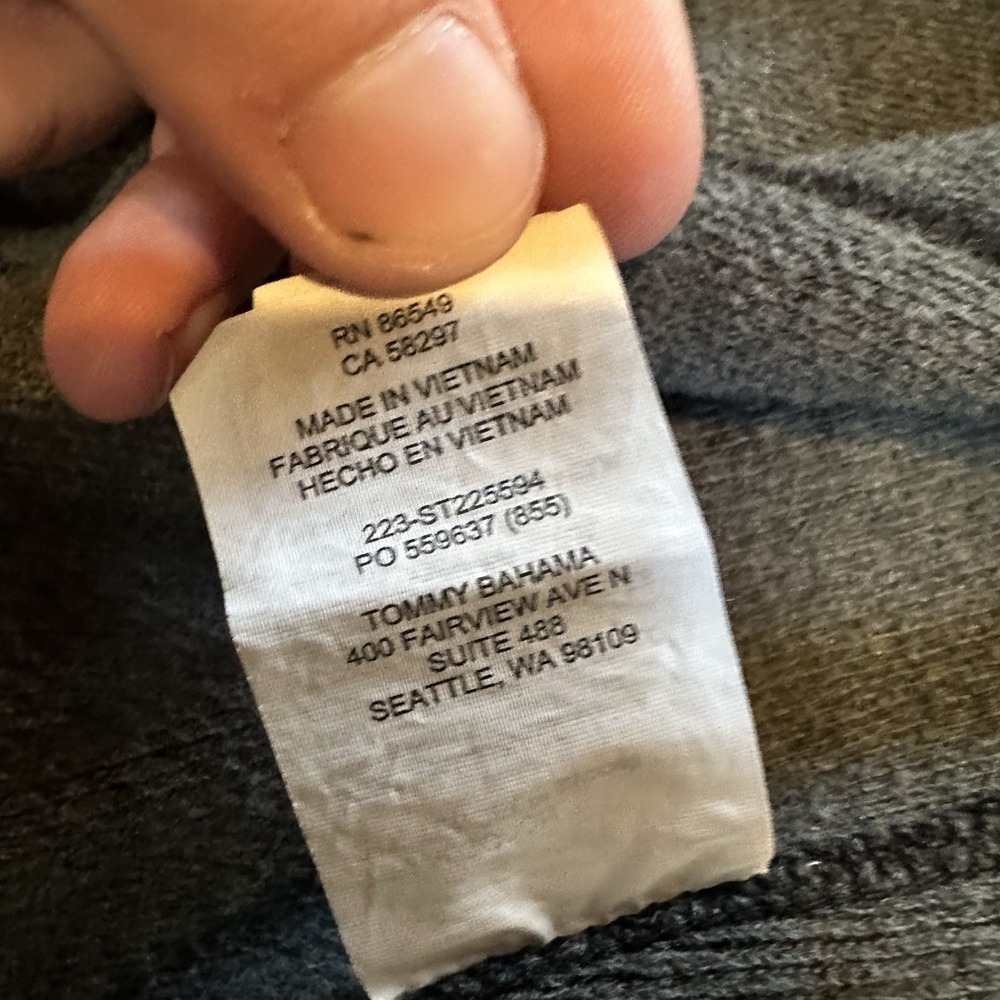 Tommy Bahama Flip Coast Full Zip Vest Mens XL Reversible Heather Cotton Gray - Picture 5 of 10